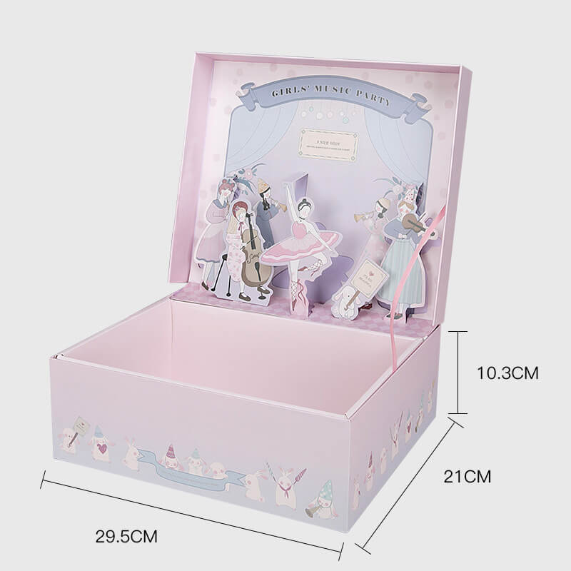 Unicorn gift box stereo cherry blossom paper wedding gift box packaging box