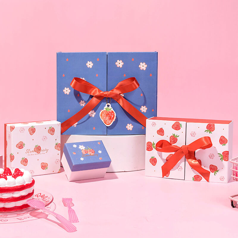 ribbon paperboard sleeve box packaging Gift box